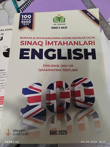Testlər: Məhsul: “Sınaq İmtahanları – English” (Nərgiz R. Nəcəf, “NN Nəşrləri” — 1