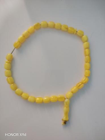 fosfor tesbih: ​Antik Kərbəla təsbehi (Sarı damarlı material, 33 daşlı). Kərbəla — 3