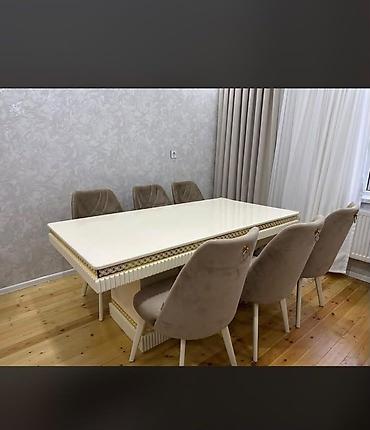 plasmas stol stullar: L🅰/ Masa 2.80 uzun açılanda 3.20 olur 6 stul Təzə kimidir çox — 1