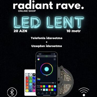 masaüstü işıq: LED Lent 10 metr📏 🌈LED Лента 10 метров📏 AZ/AZE Rəng Dəyişən LED