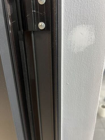 двери для ванной комнаты: Ички эшик айнек менен, Алюминий, түсү - Боз