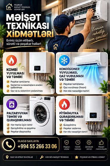 pitiminutka temiri: Məişət texnikalarının peşəkar təmiri, təmizlənməsi və quraşdırılması — 1
