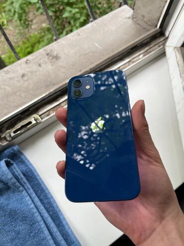 аифон 12: IPhone 12, 64 ГБ, Синий, Защитное стекло, Чехол, 93 %