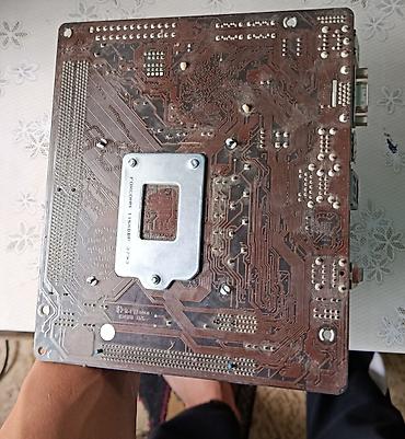 70 сом: ПК үчүн энелик плата, Колдонулган, ASRock, LGA1155, Micro-ATX — 4