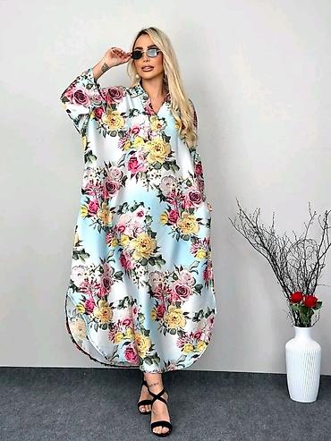 ugg bor: Tim: Saten haljina maxi dužine sa floralnim printom - Materijal — 1