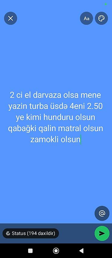бак для воды в квартиру: Məhsul: Darvaza (ikinci əl axtarış tələbinə uyğun təsvir) - Material — 1