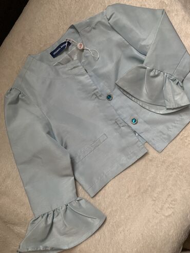 пиджак голубой: Пиджак укороченный на 5-6 лет США