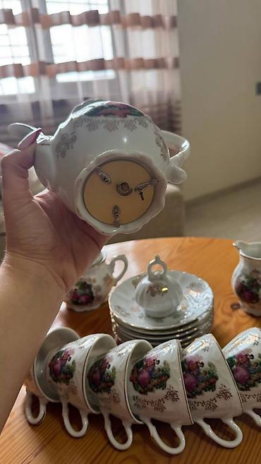 basin: Çay dəsti, rəng - Ağ, Farfor, Yaponiya — 3