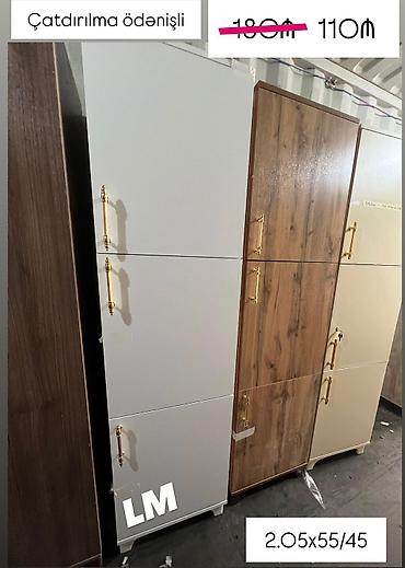 skaf paltar: Üç qapılı dolab - Ölçülər: 2.05 x 55 x 45 sm - Material: laminat/LDSP — 1