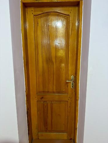 Jalüz qapılar: Taxta və şüşəli otaq qapıları – dəst - Material: təbii ağac (masif) — 2