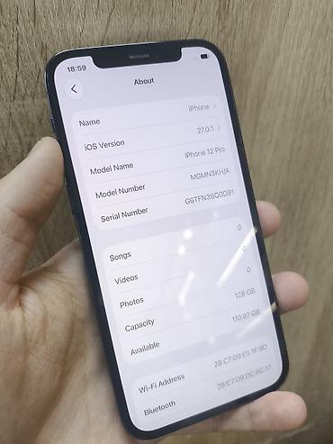 ipone 12 pro: IPhone 12 Pro, Б/у, 128 ГБ, Pacific Blue, Защитное стекло, 100 % — 3
