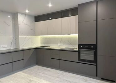 Sifarişlə mətbəx mebeli: Sifarişlə mətbəx dəsti, Özü çəkən petlələr, Sadə laminat, Kredit var, Rayonlara çatdırılma, Pulsuz çatdırılma — 16