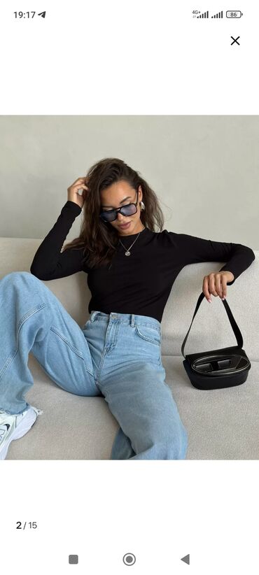 Лонгсливы: Лонгслив, цвет - Черный, Made in KG, Все размеры — 3