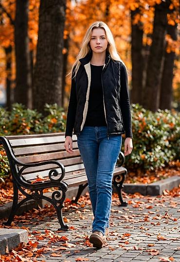 Prsluci: Ženski termo prsluk – crni, lagan i topao - Krojen bez rukava sa — 4