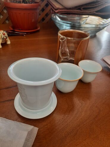 стеклянные столики: Чайный сервиз на 2 персоны (походный) стеклянный