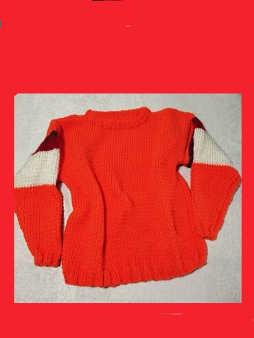 Džemperi, kardigani: Džemper novi ručno pleteni vel 2XL. Obim grudi 106 cm, dužina 58 cm — 1