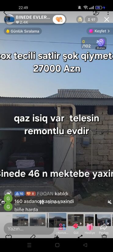 mənzil bakısumqayıt yolu: Дигях, 3 комнаты, Вторичка, 1 м²