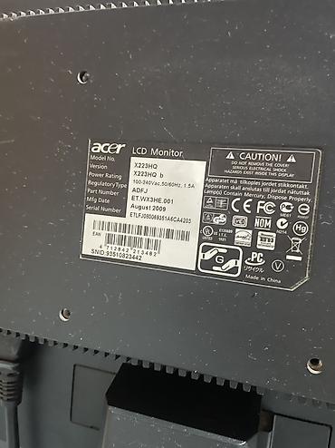монитор цена: Монитор, Acer, Б/у, 21" - 22" — 7