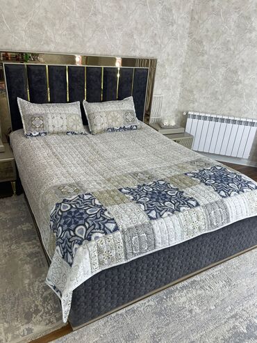 Örtüklər: Yataq üçün Yeni rəng - Göy Yataq örtüyü, Rayonlara çatdırılma — 4