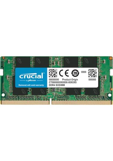 8gb notebook ram: Operativ yaddaş (RAM) Crucial, 8 GB, 3200 Mhz, DDR4, Noutbuk üçün, Yeni