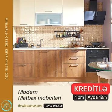 ay: Sifarişlə mətbəx dəsti, Özü çəkən petlələr, Mat laminat, Kredit var, Pulsuz çatdırılma — 4
