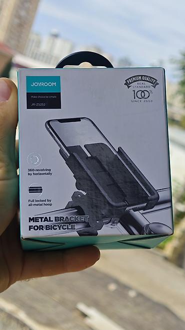 JOYROOM JR-ZS252 velosiped üçün metal telefon tutacağı - 360° üfiqi