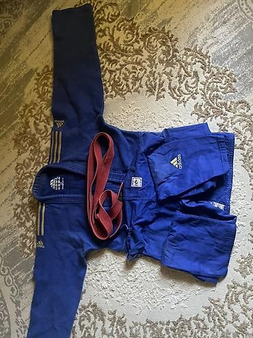 champ: Кимоно для дзюдо Adidas (синее) + пояс - Модель: Adidas Judo (серия — 1