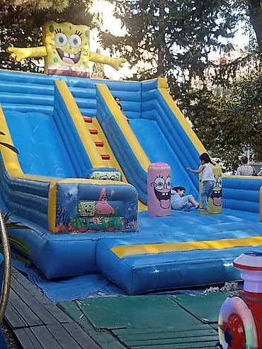 batutlar: Uşaq Şişmə Əyləncə Kompleksi – “SpongeBob” Temalı - Böyük şişmə slayd — 1
