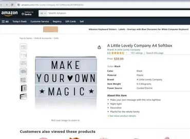 Ostala elektronika: *** AKCIJA*** 0180 Svetleća reklama LIGHT BOX smartwares; Rad na AA — 6