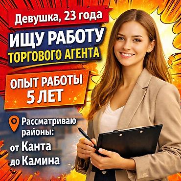 спорт питы: Торговый агент, 3-5 лет опыта, Без транспорта, Женщина — 1