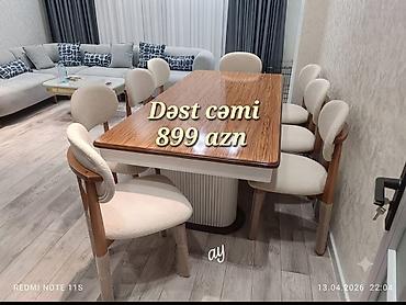 gence tort instagram: Dost çəmi – masa və 6 stul dəsti Qonaq otağı və ya mətbəx üçün — 1