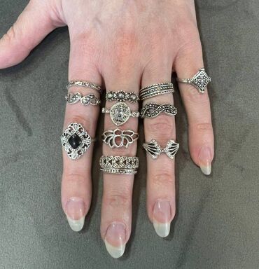 Модные кольца - европейский стиль -фаланговые- набор 11 шт