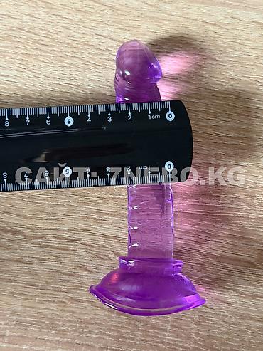 Товары для взрослых: Фиолетовый реалистичный дилдо с присоской Jelly - общая длина 14 см — 6