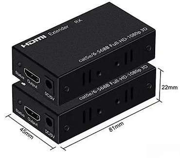 Druga oprema za računare i laptopove: HDMI Extender preko mrežnog kabla (TX/RX set) Opis: - Set predajnik — 1