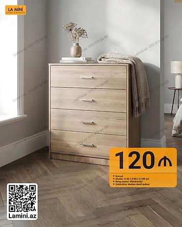 Komodlar: Komod – LA MINI - Material: laminat, taxta teksturasında - Çekmece — 1