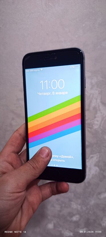 Apple iPhone: IPhone 6, Б/у, 32 ГБ, Серебристый, Защитное стекло — 2