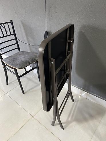 usaq stol stullari: 2 nəfərlik kompakt masa və 2 stul dəsti - Masa: 60sm x 60sm kvadrat — 4