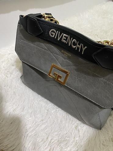 Çantalar: Givenchy qadın çantası - Rəng: boz (mat-metalik effektli) - Material — 3