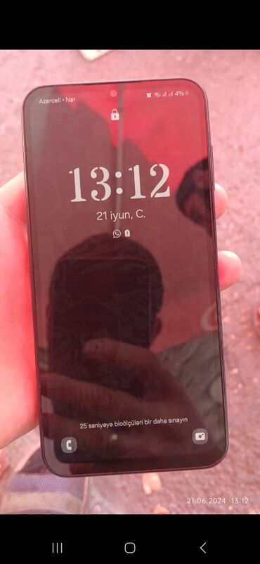 ikinci el mobil telefonlar: Samsung Galaxy A15, 128 ГБ, цвет - Черный, Кнопочный, Отпечаток пальца, Две SIM карты