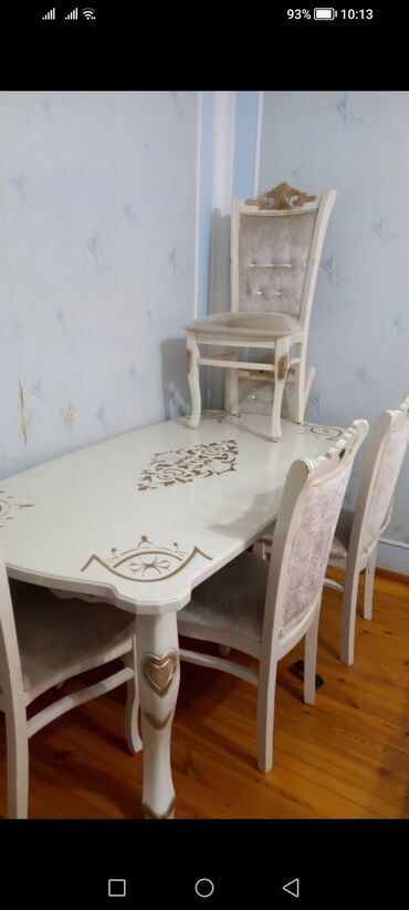 ev ewyalari: Qonaq otağı üçün, İşlənmiş, Açılan, Oval masa, 6 stul, Türkiyə
