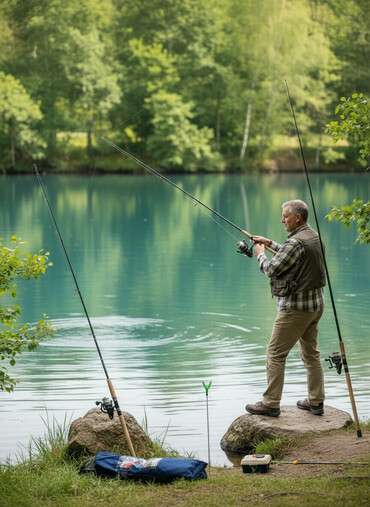 Lov i ribolov: Pecaljke kompletne ispravne spremne za ribolov. cena jednog 25e — 1