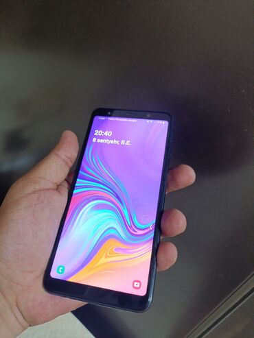 Samsung: Samsung Galaxy A7 2018, 64 ГБ, цвет - Синий, Сенсорный, Отпечаток пальца, Две SIM карты