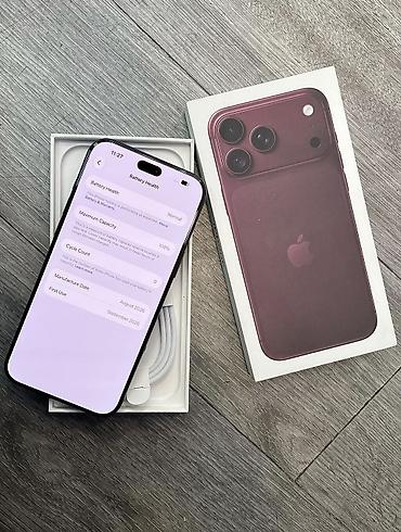 iphone osh: IPhone 18 Pro Max, Новый, 2 ТБ, Бордовый, Коробка, 100 % — 5