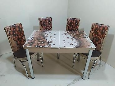 Masa və oturacaq dəstləri: *Hazır elde olan* ✔️Türk istehsalı🇹🇷 ✔️Kuxna üçün stol stul dəsti ✔️ — 4