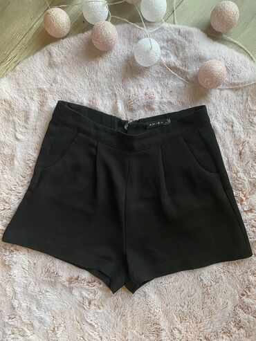 široke pantalone: S (EU 36), M (EU 38), color - Black, Single-colored