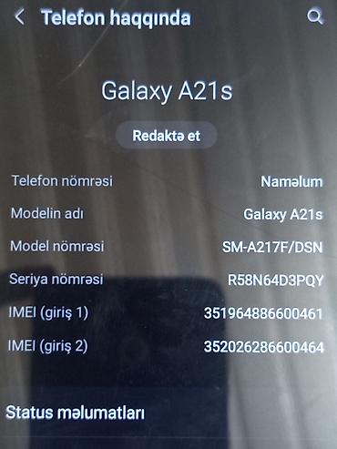 xiaomi f21 pro: Samsung Galaxy A21S, 32 GB, rəng - Göy — 3