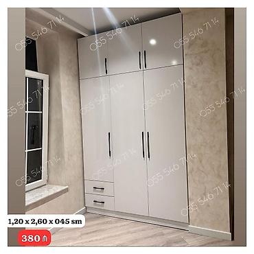 Dolablar: Yeni, 3 qapılı, Siyirməli, Ağ, Açılan, Düz dolab — 1