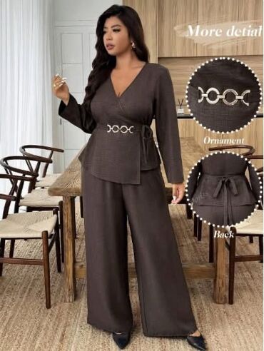 Kompleti: 🌟Damski dvodelni komplet – elegantni blejzer na preklop i široke — 9