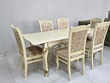 “Asya” Açılan Masa Dəsti - Komplekt: 1 ədəd açılan masa + 6 ədəd stul lalafo.az -da “Asya” Açılan Masa Dəsti - Komplekt: 1 ədəd açılan masa + 6 ədəd stul