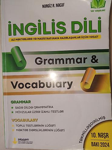 ingilis dili test kitabları: Məhsul: “İngilis Dili – Grammar & Vocabulary” (Nərgiz R. Nəcəf — 1